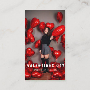 Valentijnsdag Meisje Fotosessie Visitekaartje