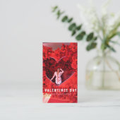 Valentijnsdag Meisje Fotosessie Visitekaartje (Staand voorkant)