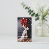 Valentijnsdag Meisje Fotosessie Visitekaartje (Staand voorkant)