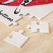 Valentijnsdag, meisje, harlequin en hart Legpuzzel (Zijkant)