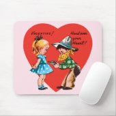  Valentijnsdag, meisje met cowboy Muismat (Met muis)