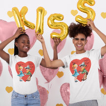 Valentijnsdag, meisje met cowboy