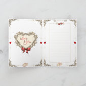 Valentijnsdag - Meisje met een katje. Feestdagen Kaart (Binnen)