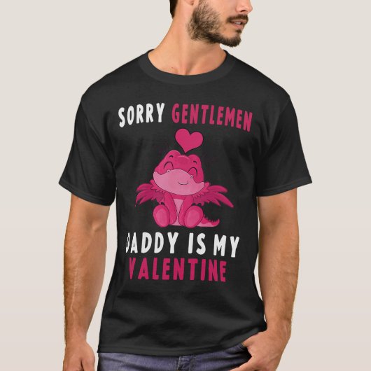Valentijnsdag meisjes Sorry Heren Papa Is Mijn V T-shirt (Voorkant)