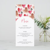 Valentijnsdag Menu Kaart (Staand voorkant)