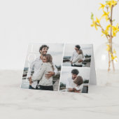 Valentijnsdag met 3-foto's van gewoon liefde - wit kaart (Gele Bloem)