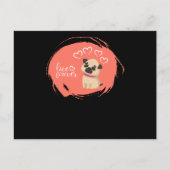 Valentijnsdag met Cute Pug Dog Briefkaart (Voorkant)