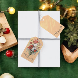 Valentijnsdag met de rijke teddybeer cadeaulabel