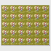 Valentijnsdag met de rijke teddybeer cadeaupapier (Vlak)