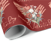 Valentijnsdag met de rijke teddybeer cadeaupapier (Rol Hoek)