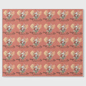 Valentijnsdag met de rijke teddybeer cadeaupapier (Vlak)