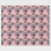 Valentijnsdag met de rijke teddybeer cadeaupapier (Vlak)