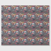 Valentijnsdag met de rijke teddybeer cadeaupapier (Vlak)