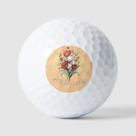 Valentijnsdag met de rijke teddybeer golfballen