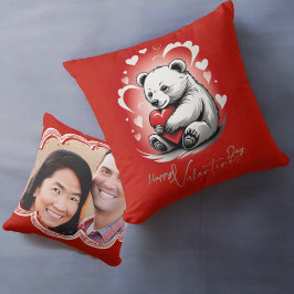 Valentijnsdag met de rijke teddybeer kussen