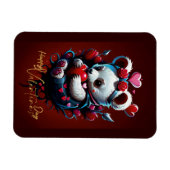 Valentijnsdag met de rijke teddybeer magneet (Horizontaal)