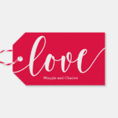 Valentijnsdag met dubbelzijdige hand cadeautjes La Cadeaulabel (Achterkant Horizontaal)