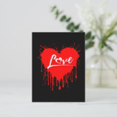 VALENTIJNSDAG MET GESMOLTEN RODE HARTEN VAN LIEFDE BRIEFKAART (Staand voorkant)