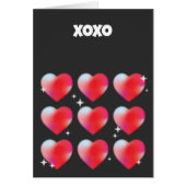 Valentijnsdag met gloeiende rode harten (Voorkant)