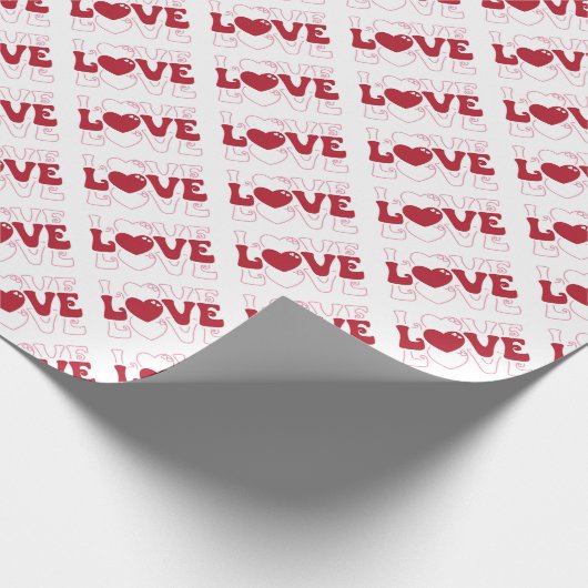 Valentijnsdag met Hartjes Valentijn Cadeaupapier (Hoek)
