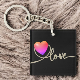 Valentijnsdag met Kanarie vogeltje Sleutelhanger