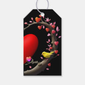 Valentijnsdag met kanarievogel cadeaulabel (Voorkant)
