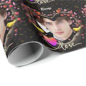 Valentijnsdag met kanarievogel cadeaupapier (Rol Hoek)