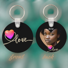 Valentijnsdag met kanarievogel sleutelhanger