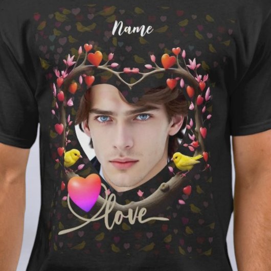 Valentijnsdag met kanarievogel t-shirt