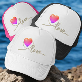 Valentijnsdag met kanarievogel trucker pet