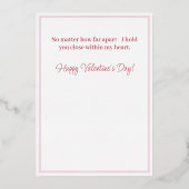 Valentijnsdag met Oude Luchtballon Folie Feestdagenkaart (Achterkant)