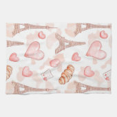Valentijnsdag met Parijse Romantiek Theedoek (Horizontaal)