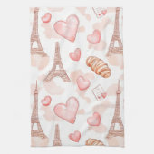 Valentijnsdag met Parijse Romantiek Theedoek (Verticaal)