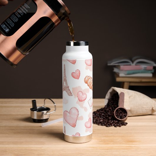 Valentijnsdag met Parijse Romantiek Waterfles (Koffie)