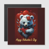 Valentijnsdag met rijke teddybeer (Voorkant / Achterkant)