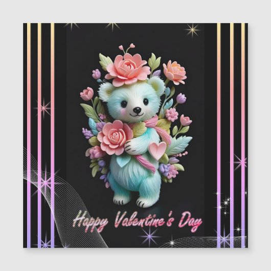Valentijnsdag met rijke teddybeer (Voorkant)