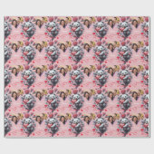 Valentijnsdag met rijke teddybeer cadeaupapier (Vlak)