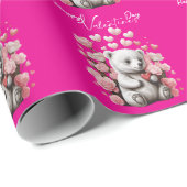 Valentijnsdag met rijke teddybeer cadeaupapier (Rol Hoek)