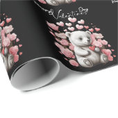 Valentijnsdag met rijke teddybeer cadeaupapier (Rol Hoek)