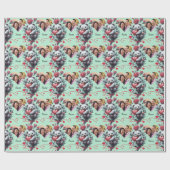 Valentijnsdag met rijke teddybeer cadeaupapier (Vlak)