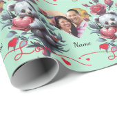 Valentijnsdag met rijke teddybeer cadeaupapier (Rol Hoek)