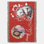 Valentijnsdag met rijke teddybeer deken (Voorkant Verticaal)