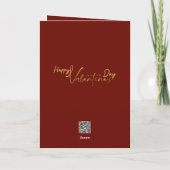 Valentijnsdag met rijke teddybeer feestdagen kaart (Achterkant)