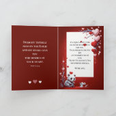 Valentijnsdag met rijke teddybeer feestdagen kaart (Binnen)