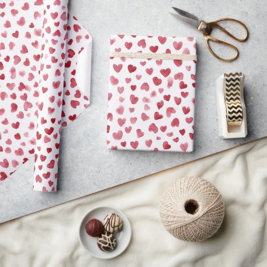 Valentijnsdag met Rode Harten Cadeaupapier (Crafts)