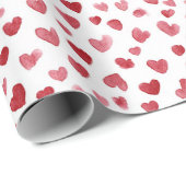 Valentijnsdag met Rode Harten Cadeaupapier (Rol Hoek)