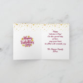 Valentijnsdag met rode initiaal en gouden hart (Binnen)