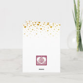 Valentijnsdag met rood Initiaal en gouden hart (Achterkant)