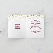 Valentijnsdag met rood Initiaal en gouden hart (Binnen)