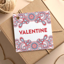 Valentijnsdag met roze bloemetjes en wervelingen